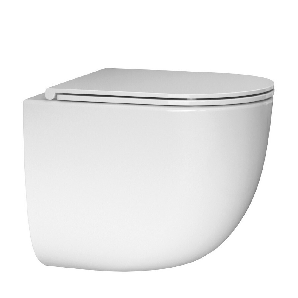 

Унитаз подвесной Abber Bequem безободковый белый с сиденьем дюропласт микролифт смыв торнадо (AC1132TC)