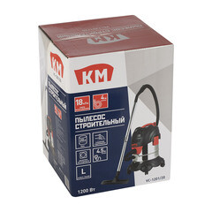 Строительный пылесос КМ VC-1201/20 1200 Вт 20 л - фото 4