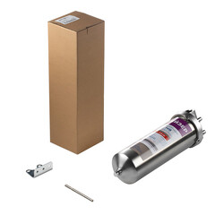 Корпус фильтра Гейзер HS для холодной и горячей воды нержавеющая сталь 10SL 1/2 ВР(г) х 1/2 ВР(г) хром - фото 2