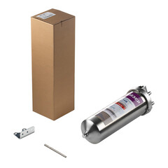 Корпус фильтра Гейзер HS для холодной и горячей воды нержавеющая сталь 10SL 3/4 ВР(г) х 3/4 ВР(г) хром - фото 2