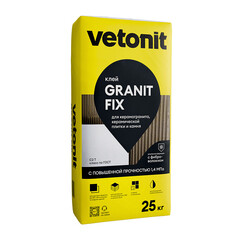 Изображение товара Клей для плитки/ керамогранита/ мозаики Vetonit Granit fix серый класс C2 T 25 кг