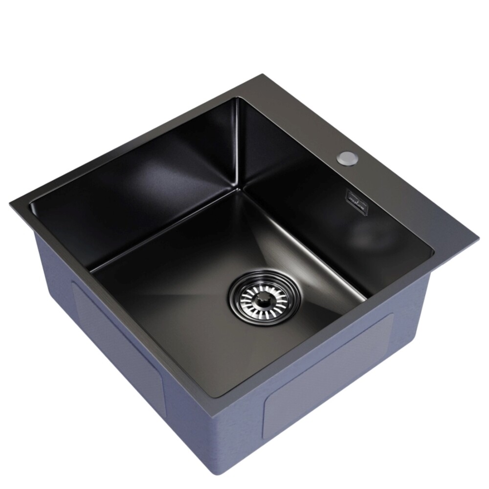 Изображение товара Кухонная мойка Mixline Pro 50х50х20 см врезная из нержавеющей стали с сифоном