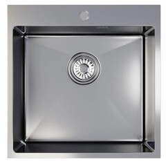 Мойка для кухни Mixline Pro 50х50х20 см врезная с сифоном сталь сатин (556573/6537) - фото 4