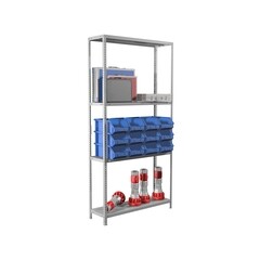 Стеллаж металлический Практик MS 1800х700х300 мм 4 полки - фото 3