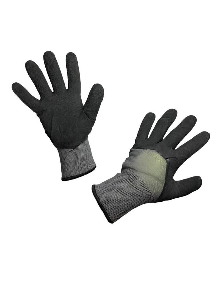 Изображение товара Нейлоновые утепленные перчатки с латексным обливом для строительных работ L