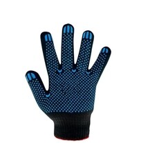 Перчатки х/б с ПВХ покрытием утепленные черные 9 (L) - фото 3