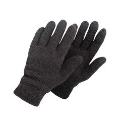 Перчатки шерстяные 4 нити утепленные черные 9 (L) - фото 2