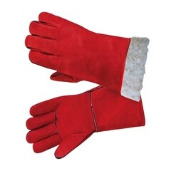 Краги утепленные кожаные защитные красные 11 (L) (101-17) - фото 1