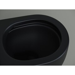 Унитаз напольный приставной Ceramicanova Metropol Rimless с горизонтальным выпуском с сиденьем дюропласт микролифт (CN4004MB) - фото 8