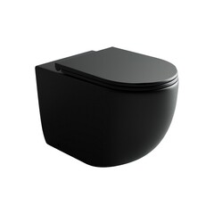 Унитаз напольный приставной Ceramicanova Metropol Rimless с горизонтальным выпуском с сиденьем дюропласт микролифт (CN4004MB)