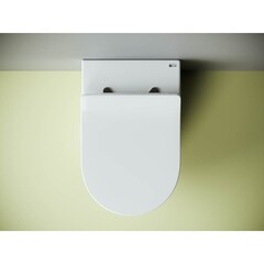 Унитаз напольный приставной Ceramicanova Metropol Rimless с горизонтальным выпуском с сиденьем дюропласт микролифт (CN4004) - фото 14