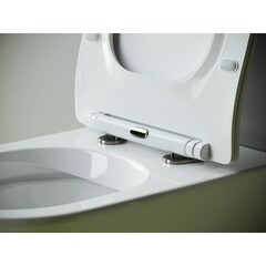 Унитаз напольный приставной Ceramicanova Metropol Rimless с горизонтальным выпуском с сиденьем дюропласт микролифт (CN4004) - фото 10