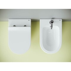 Унитаз напольный приставной Ceramicanova Metropol Rimless с горизонтальным выпуском с сиденьем дюропласт микролифт (CN4004) - фото 7