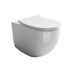 Изображение товара Унитаз напольный приставной Ceramicanova Metropol Rimless с горизонтальным выпуском с сиденьем дюропласт микролифт (CN4004)