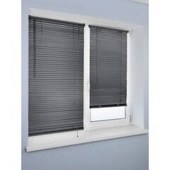 Жалюзи горизонтальные пластиковые 60х160 см серые - фото 4