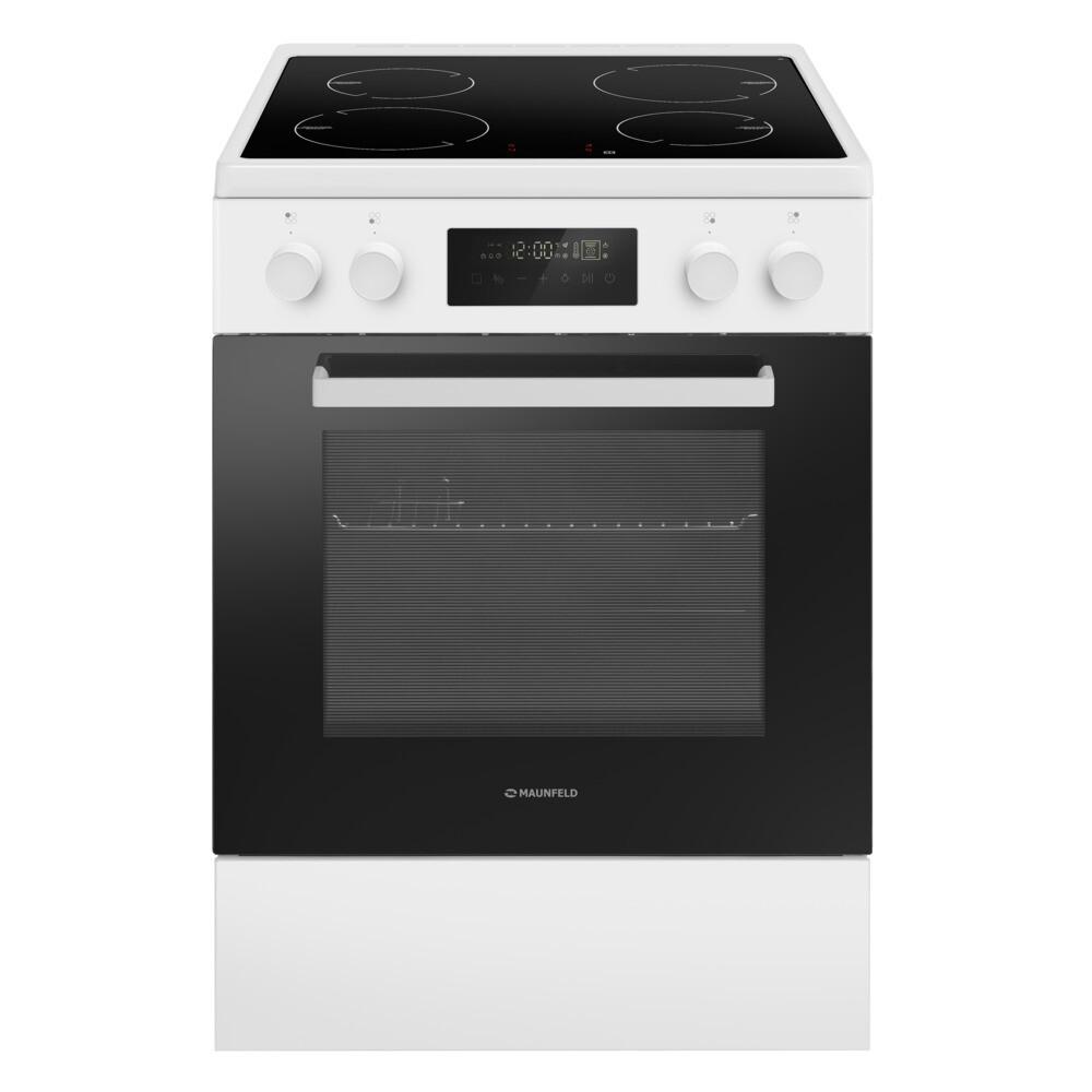 

Плита электрическая индукционная Maunfeld MIC611W01TD 4 конфорки белая