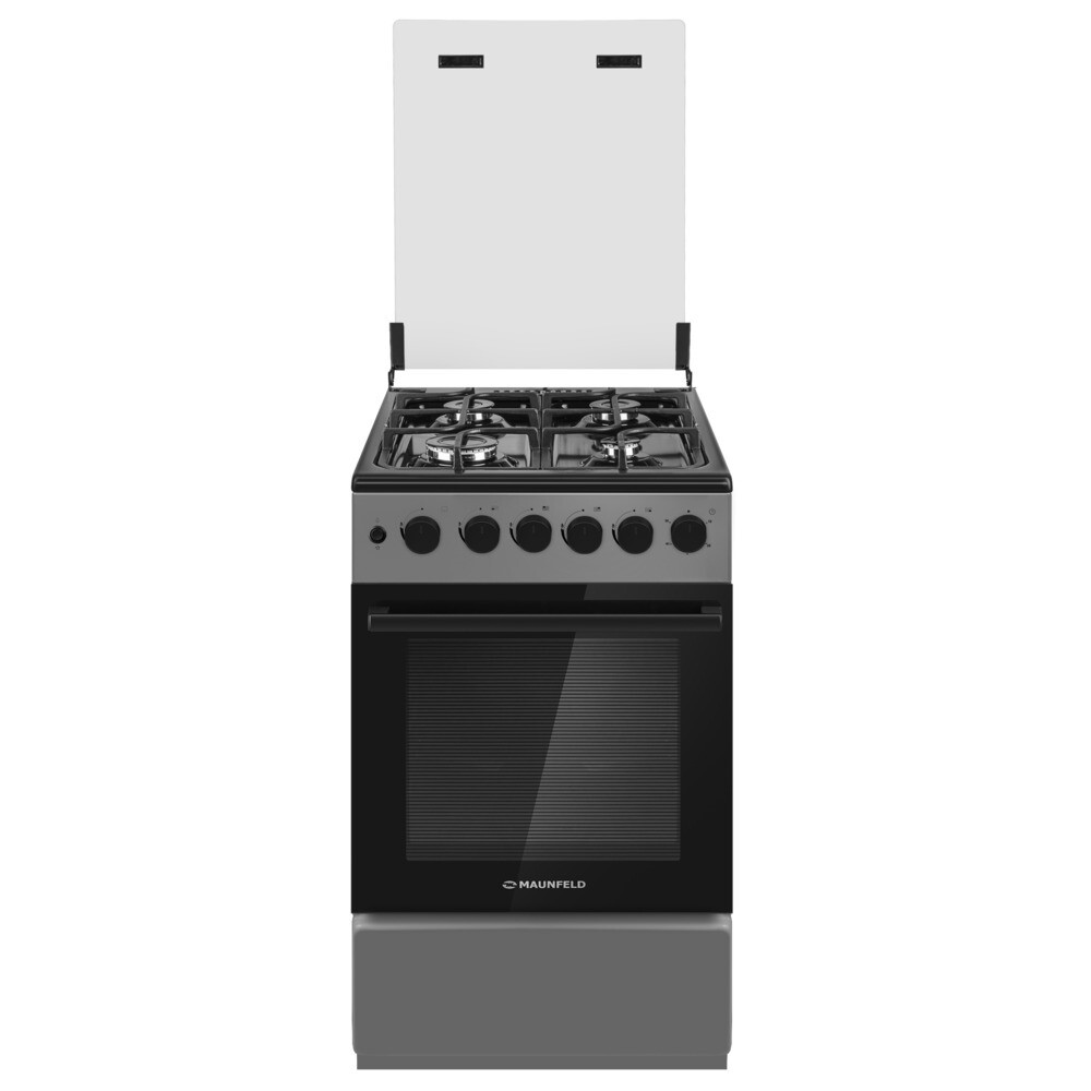 

Плита газовая Maunfeld MGC50GCGR08D 4 конфорки серая