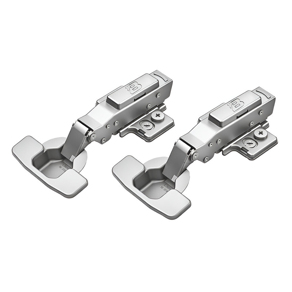 

Петля мебельная накладная для шкафа Samet с доводчиком 110° металл  мм (2 шт, Хром