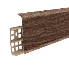 Плинтус ПВХ напольный Деконика 100 мм орех 2200 мм - фото 1