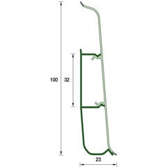 Плинтус ПВХ напольный Деконика 100 мм светло-серый 2200 мм - фото 2