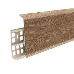 Плинтус ПВХ напольный Деконика 100 мм дуб рустик 2200 мм - фото 1