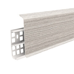 Изображение товара Плинтус ПВХ напольный Деконика 100 мм ясень серый 2200 мм