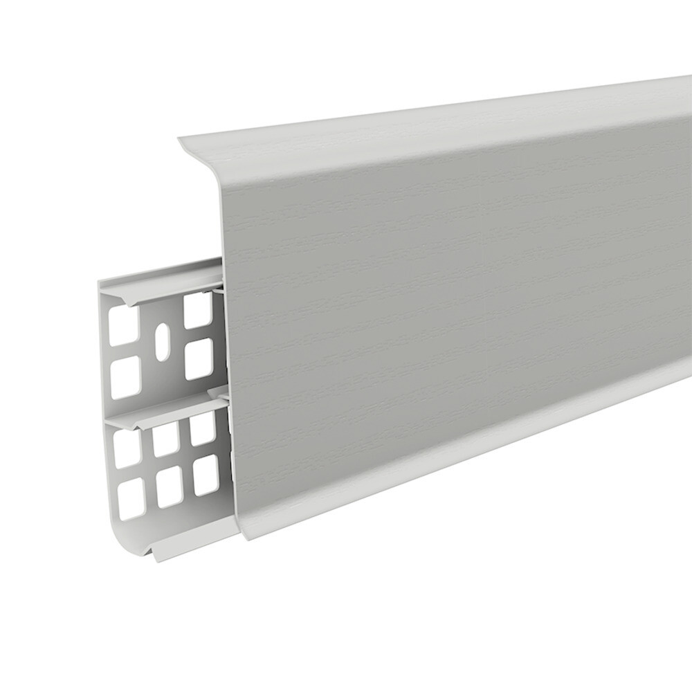 Изображение товара Плинтус ПВХ напольный Деконика светло-серый 2200 мм для ламината