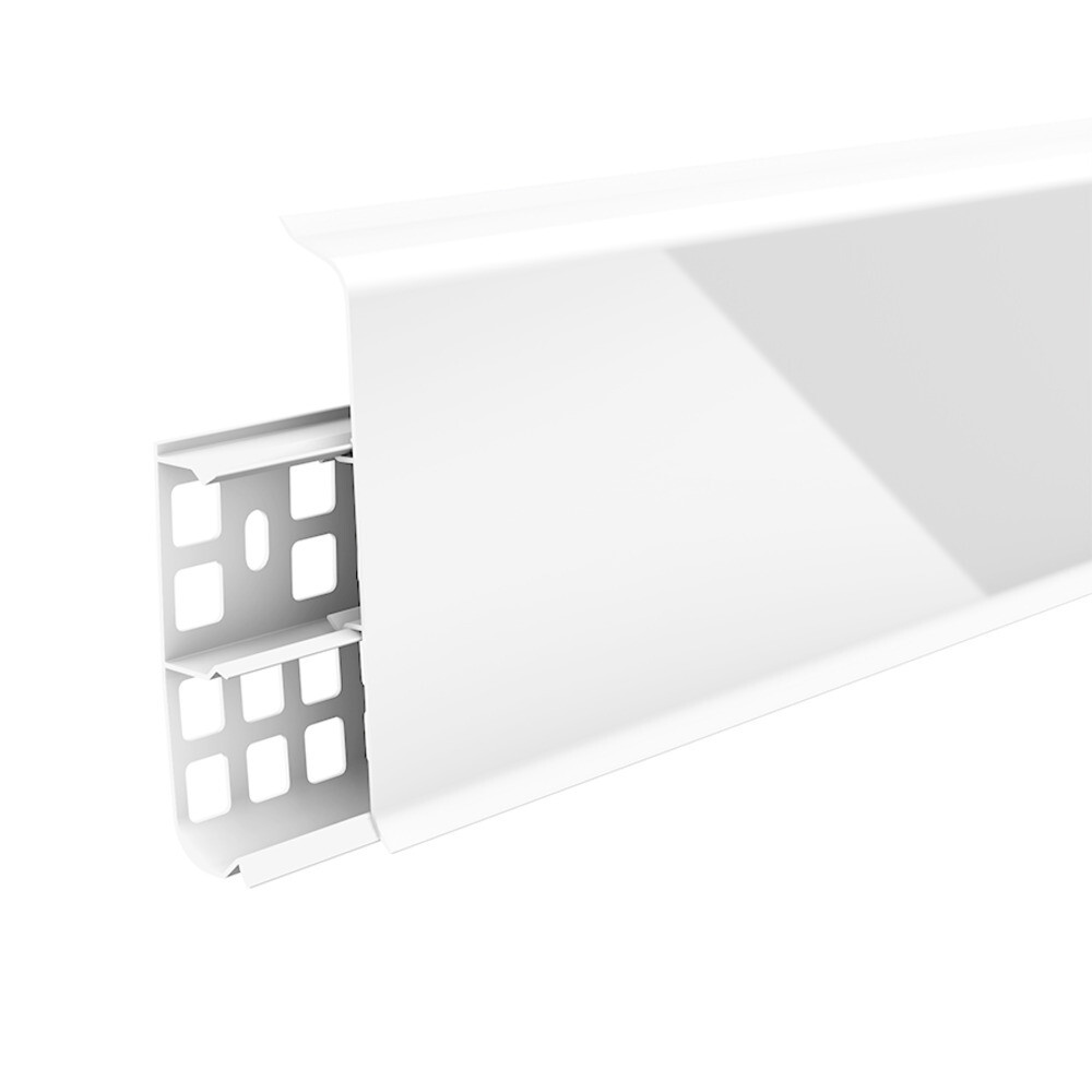 Изображение товара Плинтус напольный ПВХ Деконика 100 мм белый глянцевый 2200 мм