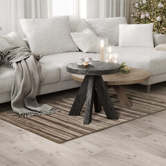 Ковер 1х1,5 м прямоугольный Рогожка серо-коричневый - фото 2