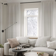 Штора рогожка снег 165х270 см Волшебная Ночь Рогожка (926881) - фото 2