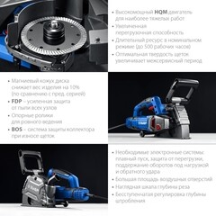 Штроборез электрический Зубр ЗШ-П30-1600 ПСТК 1600 Вт d125 мм без дисков - фото 3