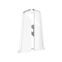 Заглушка торцевая Идеал Деконика 70 мм белый глянец левая-правая Г-профиль (2 шт.) - фото 1