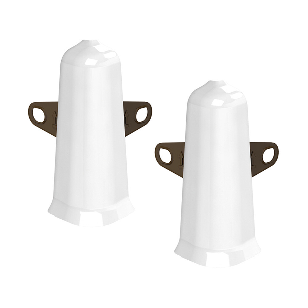 Изображение товара Угол наружный Идеал Деконика 70 мм белый глянец Г-профиль (2 шт.)