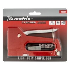 Степлер строительный для скоб Matrix (40907) тип 53 пластиковый - фото 3