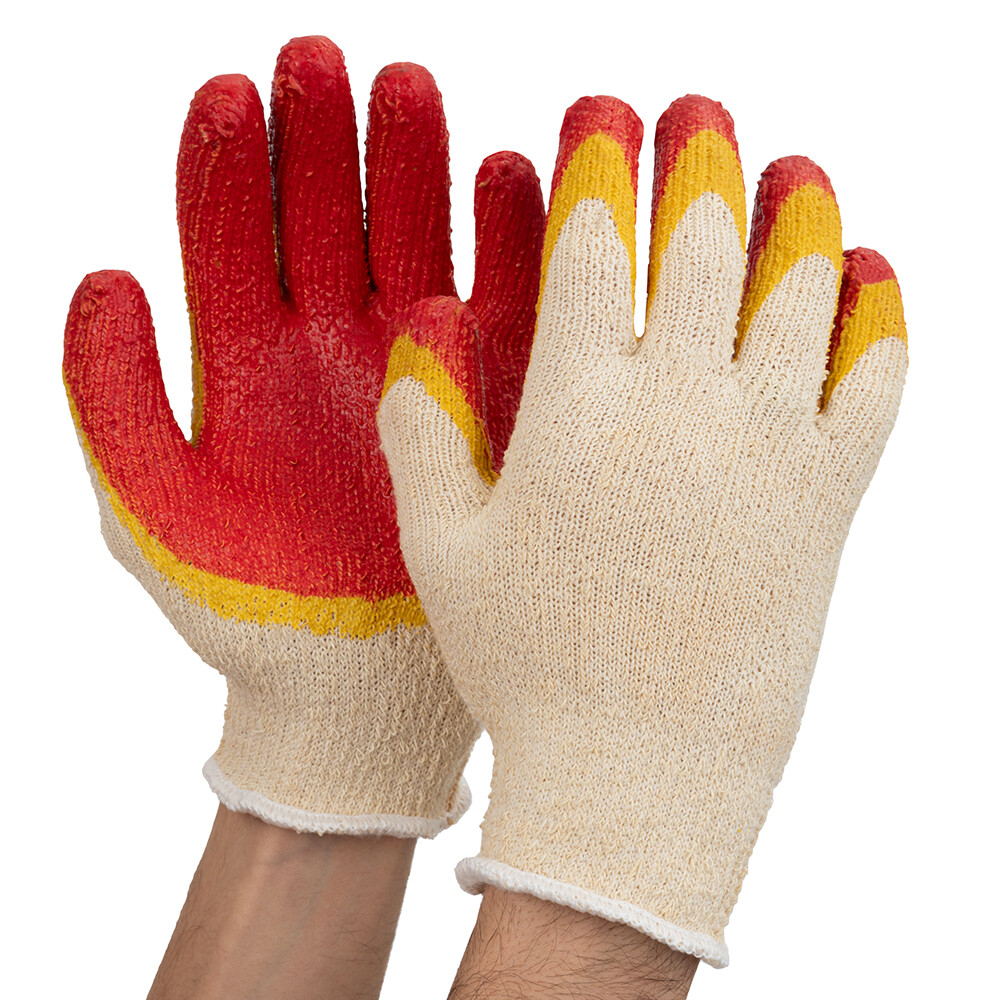 

Перчатки х/б с двойным латексным обливом утепленные ЛЭВ белые 10 (L), Белый;красный