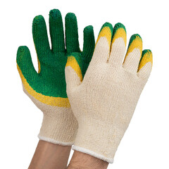 Перчатки х/б с двойным латексным обливом утепленные ЛЭВ белые 10 (L) - фото 6