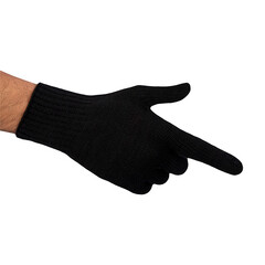 Перчатки шерстяные с ПВХ покрытием с текстильной подкладкой утепленные ЛЭВ черные 10 (L) - фото 3