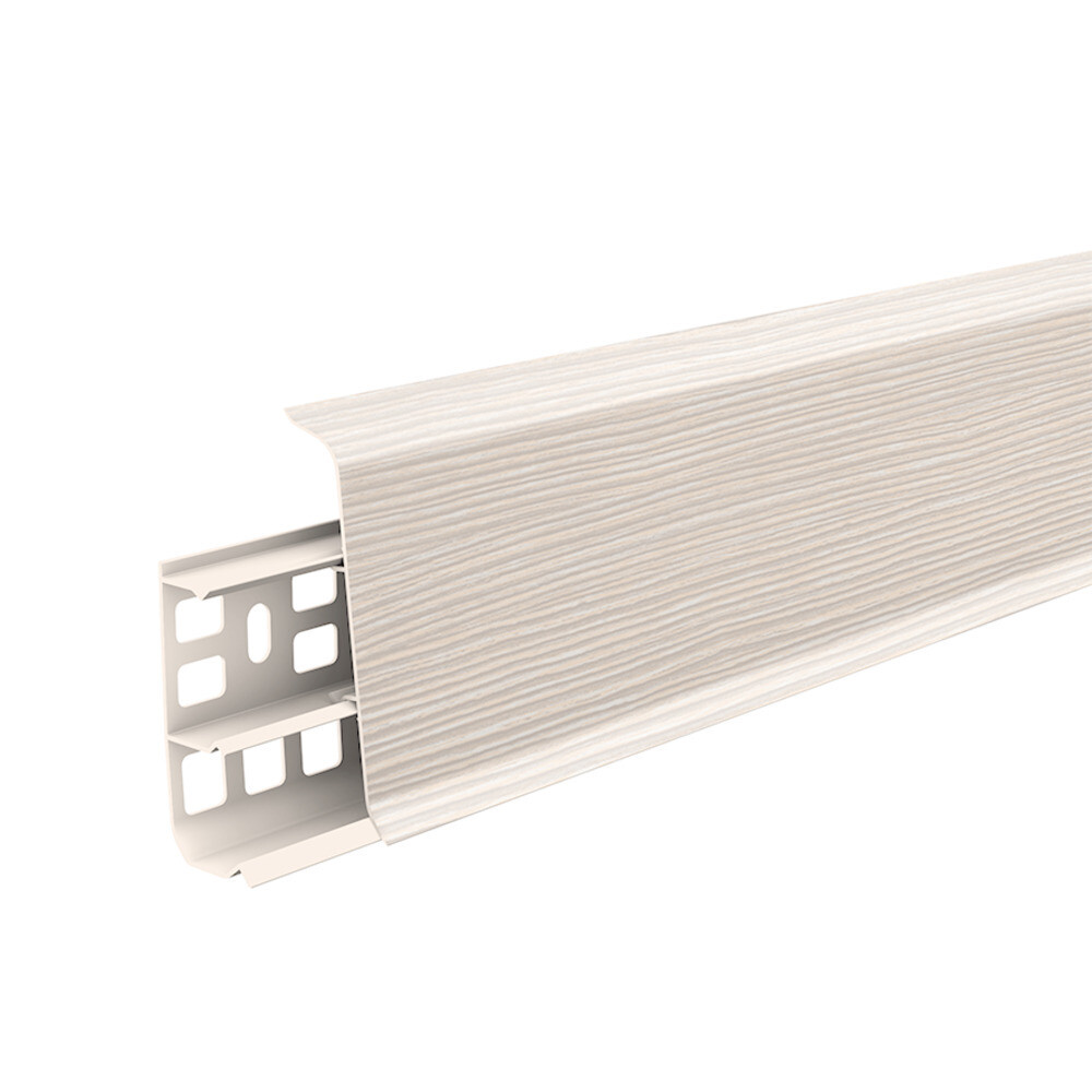 Изображение товара Плинтус ПВХ напольный Деконика 70 мм ясень бьянко 2200 мм