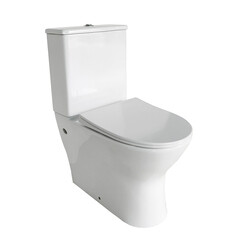 Изображение товара Унитаз-компакт Сorsa Deco FX100 Rimless безободковый с горизонтальным выпуском с сиденьем дюропласт микролифт белый (TPFX610SR)