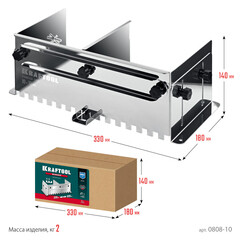 Гребенка раздвижная для плитки Kraftool Bunker зуб 10х10 мм (0808-10) - фото 10