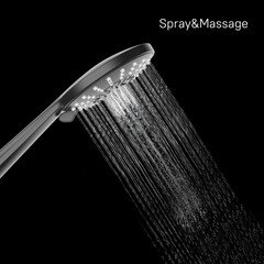 Лейка для душа Milardo Ideal Spa d110 мм 5 режимов без шланга пластик черная матовая (ILS5FBRM18) - фото 8