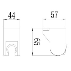 Держатель для лейки Esko с регулировкой наклона пластик хром (SH400EK) - фото 2