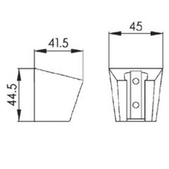 Держатель для лейки Voda с регулировкой наклона пластик хром (VSH102) - фото 2