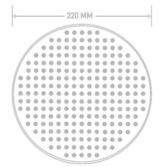 Лейка для верхнего душа Esko d220 мм пластик хром (TS1300) - фото 2