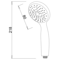 Лейка для душа Voda d85 мм 1 режим без шланга пластик хром (VSP04) - фото 2
