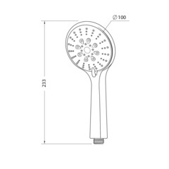 Лейка для душа Esko d100 мм 5 режимов без шланга пластик хром (SSP755) - фото 2