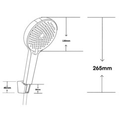 Душевой комплект Voda с лейкой с держателем хром (VS104) - фото 2