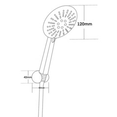 Душевой комплект Voda с лейкой с держателем черный (VS102Black) - фото 2