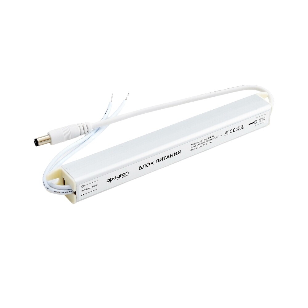 Изображение товара Блок питания для светодиодной ленты 24 В 24 Вт IP20 Apeyron модель 03-96