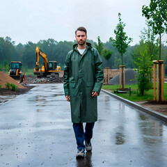 Плащ влагозащитный полиэстер Delta Plus 60-62 рост 188-196 см желтый/зеленый (MA400JAXX/MA400VEXX) - фото 6